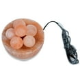 thumbnail image 3 of Massagers Spa Collection Himalayan Rock Salt Crystal Balls Healing Lamp, 7 Inch Diameter - Soft Calm Therapeutic Light - Handcrafted Salt Crystal Bowl w/6 Healing Balls - Table Lamp, Dark Orange Hue, 3 of 8