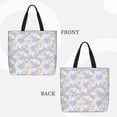 thumbnail image 2 of Honeii Orchids Flowers Print Tote Bag, Reusable Grocery Shopping Bag,Shoulder Bag with Inner Pocket, 2 of 7