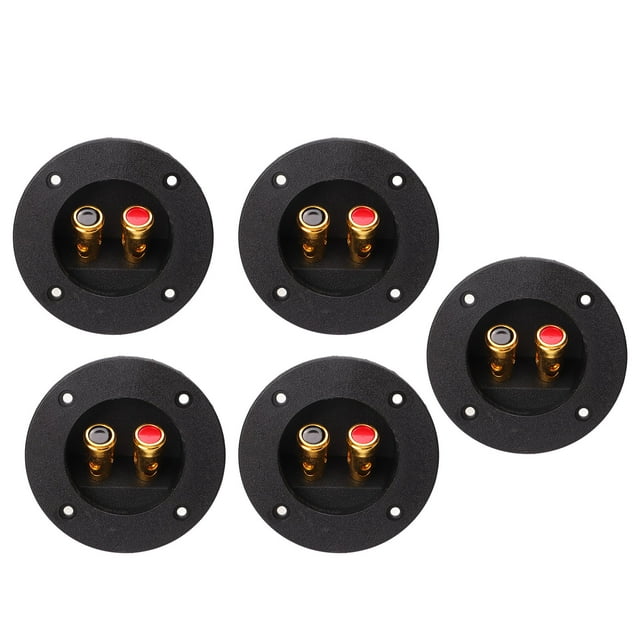 Caja De Altavoz De 2 , aleación De Zinc OD 75 Mm ID 48 Mm Terminal De Caja De Subwoofer De Fácil Conexión Postes De Doble Unión Compactos Para Automóvil RV Barco