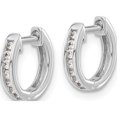 thumbnail image 2 of 14K White Gold Diamond Hinged Hoop Earrings (11 X 11) Made In India em5347-010-wa, 2 of 5