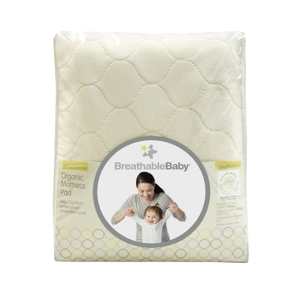 BreathableBaby Organic Mattress Pad Max Comfort Waterproof Protection