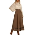 thumbnail image 2 of Allegra K Maxi Skirt for Women's High Waist Vintage 1950s Swing Skirts, 2 of 6