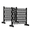 Black | B, variant on Tcbosik 2 Pack Expandable Garden Fence, 35"H Freestanding Lattice Fence, Solid Wood Retractable Trellis, Instant Wooden Divider for Balcony, Patio, Garden, Backyard, Olive Green