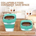 thumbnail image 3 of TIOVERY Dog Food Storage Container, 10lb to 13lb Collapsible Dog Cat Food Containers with Airtight Clear Flip-top and Pet Food Scoop, Pet Food Storage Container Bin for Dog Cat Other Pets (Green), 3 of 8