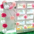 thumbnail image 3 of Dalrosia Paper Pom Pom Garlands, Paper Flowers for Birthday Decorations, Baby Shower, Wedding Engagement, Bridal Shower, Spring Summer Party Decorations, 3 of 7