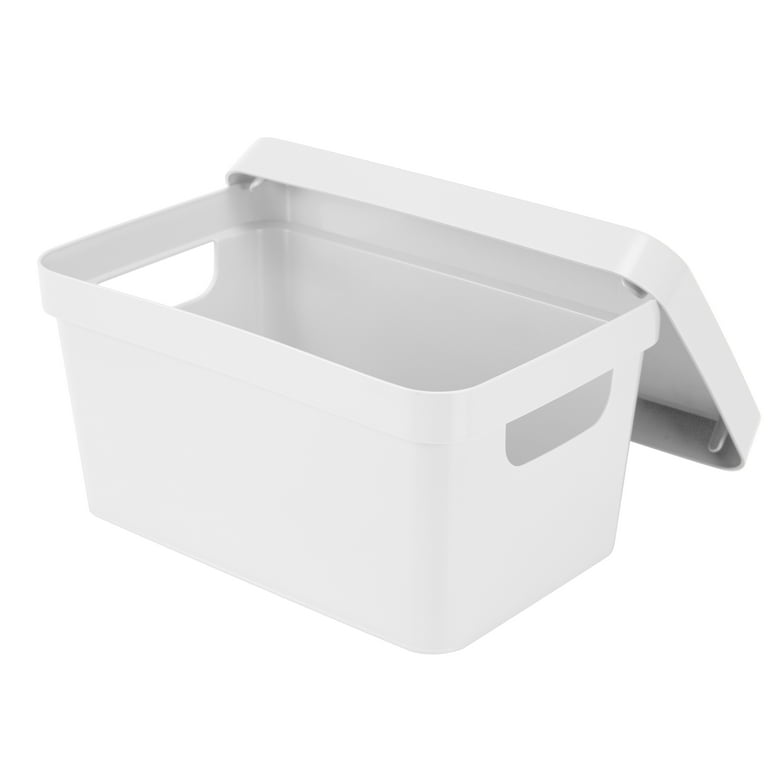 Small white storage cheap box with lid