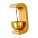 thumbnail image 5 of Timbre de madera para puerta, carillón de viento, adorno colgante, campana de latón, hecho a mano para café Amarillo, 5 of 9