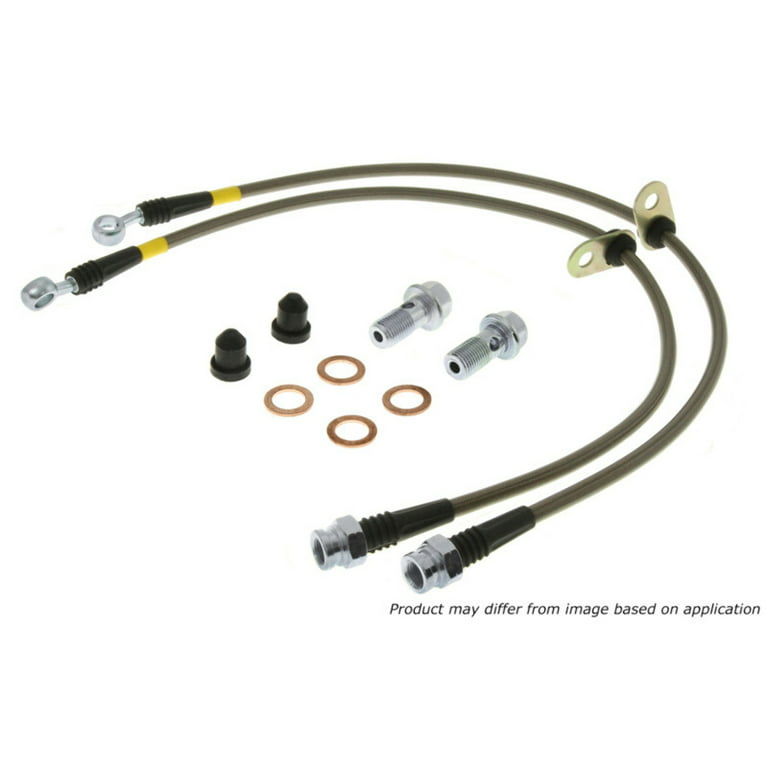 StopTech 950.44007 Stainless Steel Braided Brake Hose Kit; Front