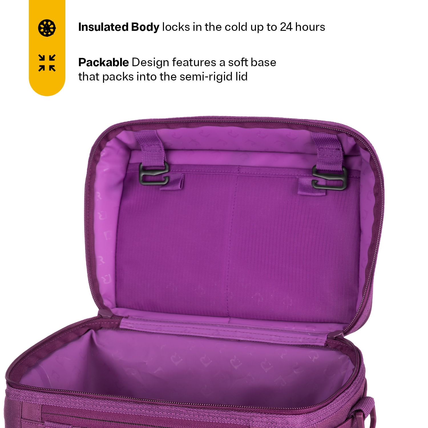 RTIC 15-Can, 16 Qt, Collapsible Soft Cooler with Bottle Opener, Berry Jam