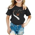 thumbnail image 3 of Kiijoy Toddler Girls Graphic T-Shirt Short Sleeve Crew Neck T Shirt for Kids, Sizes 3-4, 3 of 3