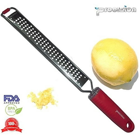 Stainless Steel Zester and Grater 2 in 1 Durable Microplane to Zest Lemons, Limes, Oranges, Garlic, Ginger, Nuts, Chocolate, Grate Cheese and (Best Way To Grate Ginger)