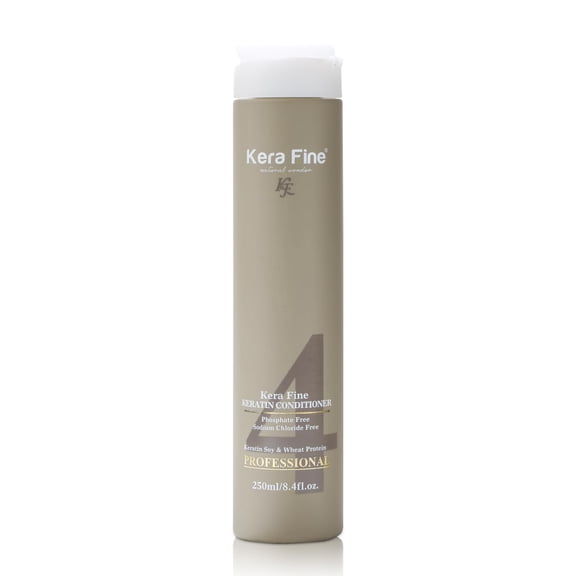 Kera Fine Keratin Conditioner | 250Ml | Sulfate Free | Paraben Free | Phosphate Free | Sodium Chloride Free | Keratin Soy & Wheat Protein | Professional Use
