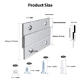 thumbnail image 2 of Colgador de cuadros con tacos franceses de 2.0 in de aluminio en forma de Z, soporta 30 libras – Kit de hardware de soporte de montaje en pared entrelazado para colgar espejos, estantes para cuadros,, 2 of 7