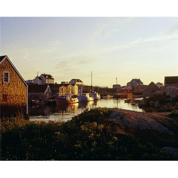 Posterazzi DPI1802654 Fishing Village in Peggys Cove Nova Scotia Canada Poster Print by David Chapman, 16 x 13