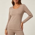 thumbnail image 5 of EDHITNR Women Long Sleeve T-Shirts Basic Crew Neck Slim Fit Stretchy Athletic Yoga Top Casual Workout Running Tee Coffee M, 5 of 7
