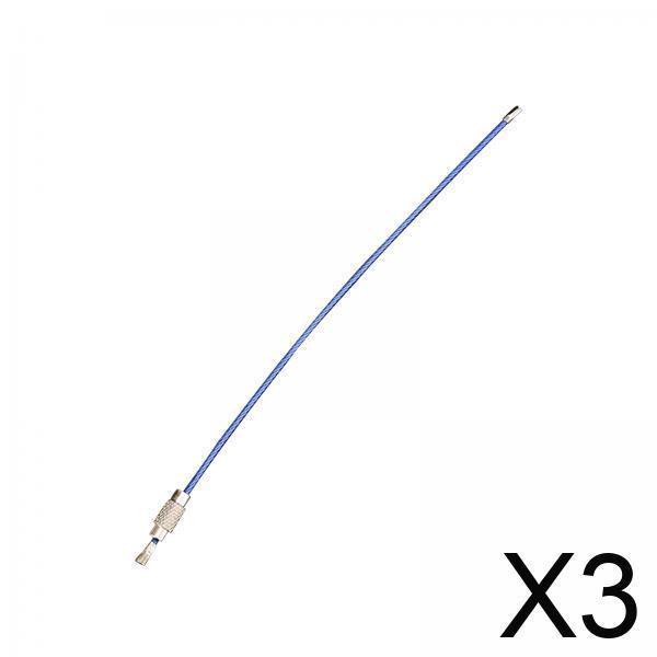 Cable de Llavero de Acero Inoxidable Macarena 3 X 6 Pulgadas Color Azul