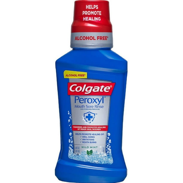 Colgate Peroxyl Antiseptic Oral Cleanser Mild Mint 8.4 oz (Pack of 2