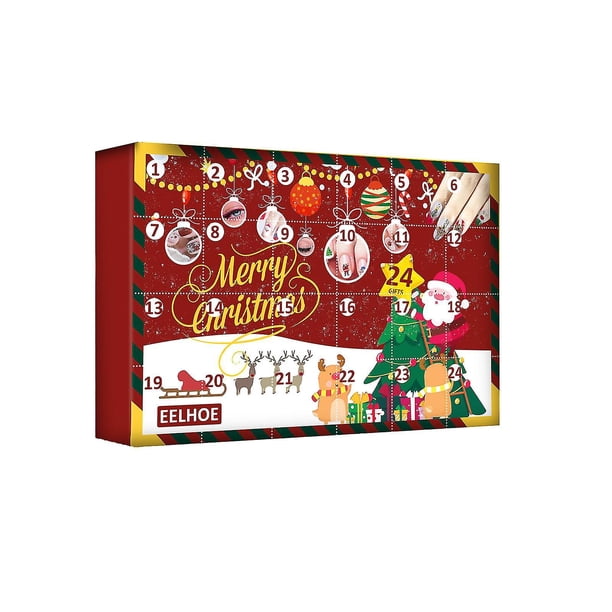 Caja ciega navideña creativa JanHm Calendario de Adviento Adornos de maquillaje de belleza