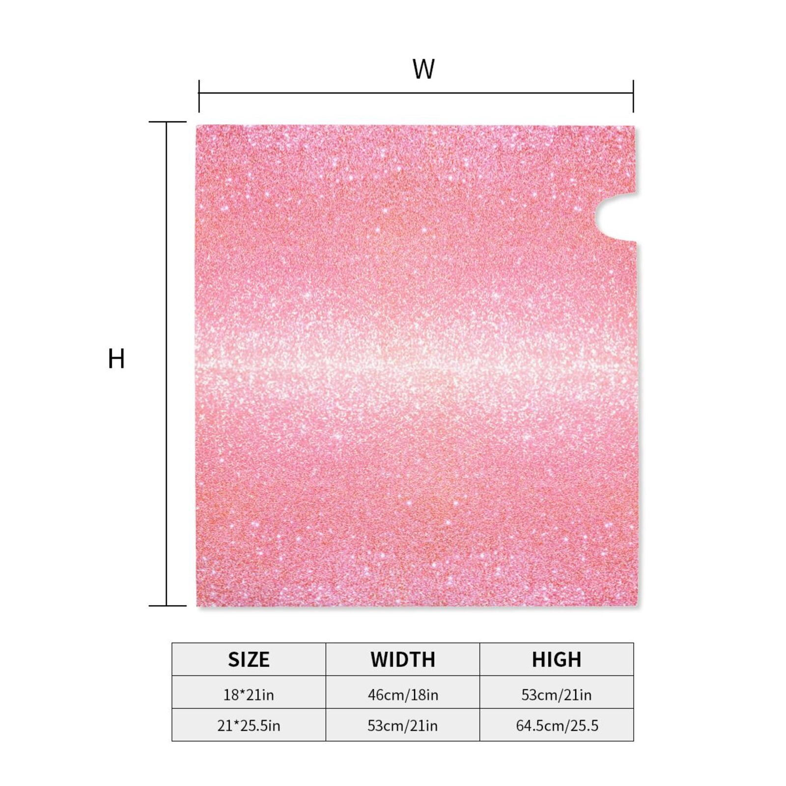 Picia Sparkly Pink Glitter Magnetic Mailbox Cover Standard Size-21x18 in
