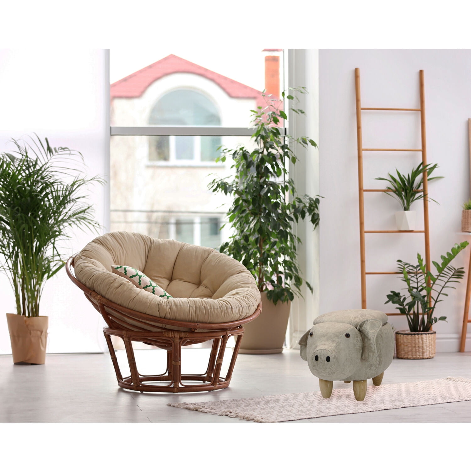 Critter Sitters 15 Seat Height Animal Shape Storage Ottoman Furniture ...