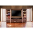 thumbnail image 5 of 61" Brown Solid Wood Cabinet Enclosed Storage Distressed TV Stand, 5 of 6