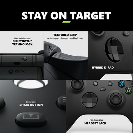 Microsoft - Xbox Wireless Controller for Xbox Series X, Xbox Series S, Xbox One, Windows Devices - Carbon Black