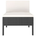 thumbnail image 2 of vidaXL Garden Chairs 3 pcs with Cushions Poly Rattan Black, 2 of 4