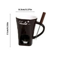 thumbnail image 4 of Lunxisen 4 Pcs Mini Sweet Fondue Cup, Ceramic Coffee Warmer Mug, Portable Chocolate Melting Cup with Fork for Cheese, Great for Adult Kids for Camping Movie NightWedding Gifts, 4 of 6