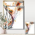 thumbnail image 2 of Fleurs Orange Peintes à la Main - Toile Encadrée Traditionnelle, 2 of 3