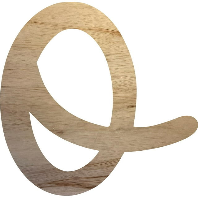 Wooden Letter O Craft Project, 4'' Tall Small Unfinished Wood Alphabet Letter, DIY