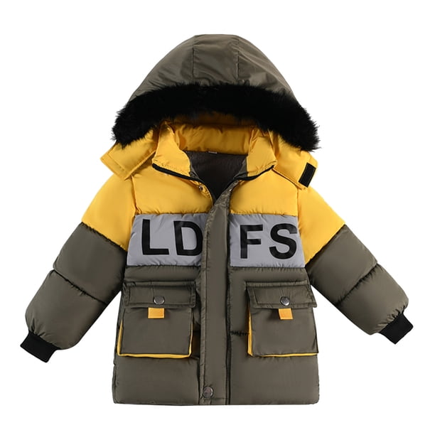 Gibobby Chamarra de invierno para bebé niñoChaqueta de invierno para niños, abrigo con capucha, para niños, ropa de abrigo, chaqueta, abrigo y chaqueta p(Dolado, 1 Años)
