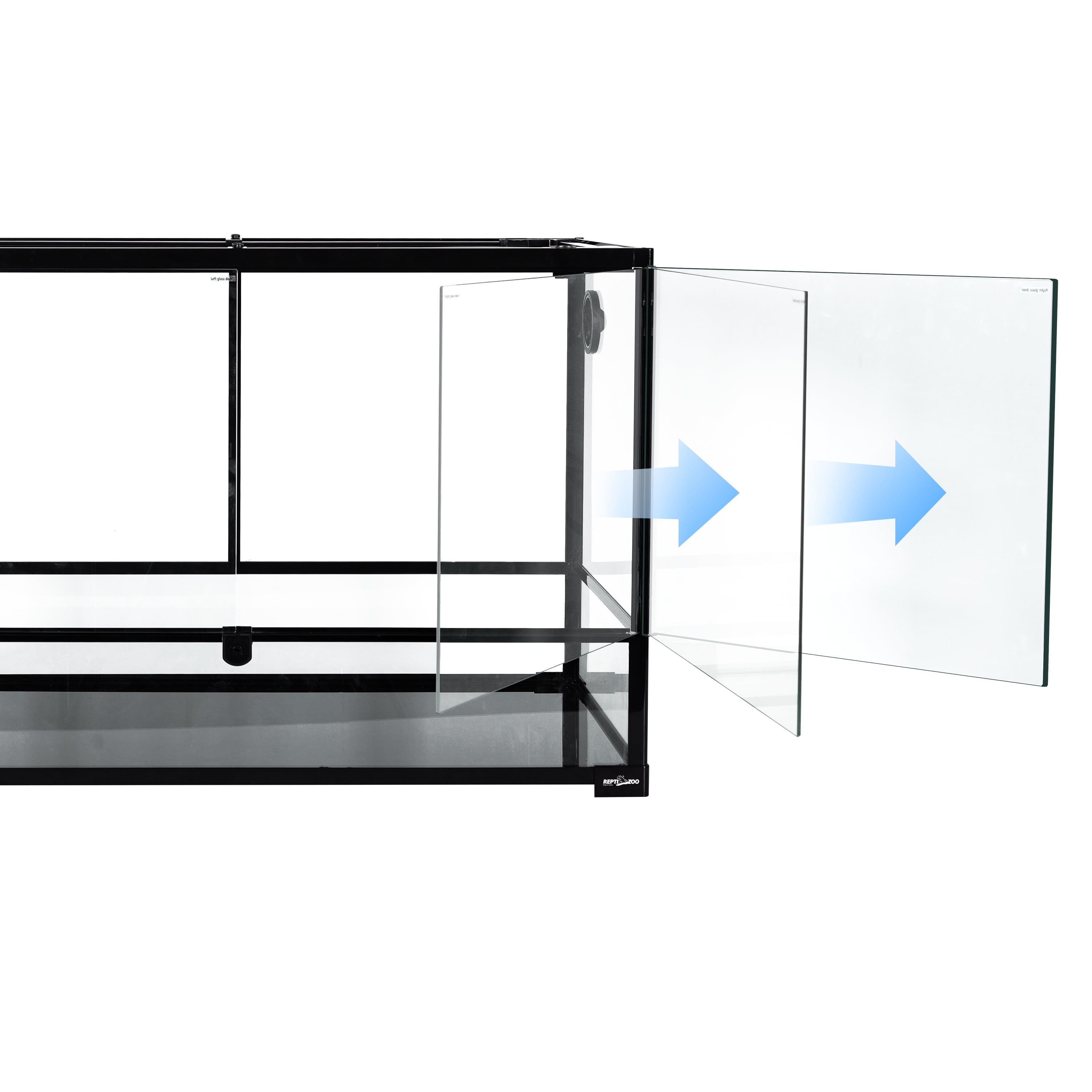 REPTIZOO Upgrade Full Tempered Glass Reptile Terrarium, 36L x 18W x 23.6D, Easy Assembly