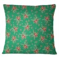 thumbnail image 3 of S4Sassy Green Floral Print Square 2 Pcs Cotton Poplin Home Decorative Cushion Cover-16 x 16 Inches, 3 of 5