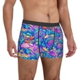 thumbnail image 5 of Men's Boxer Briefs, Colorful Mushrooms Soft Comfy Mens Underwear Boxer Briefs Breathable With Widen Waist, 5 of 7