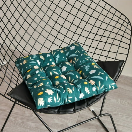 

Nvzi 2pcs Cushion Garden Terrace Home Kitchen Office Thick Comfortable Cushion 15.74*15.74inch (Green B)