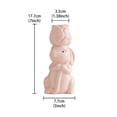 thumbnail image 3 of Easter Decorations Easter Bunny Vase Ceramic Flower Head Rabbits Vase Floral Arrangement Animals Figurine Decoration for Home Living Room Bedroom office Tabletop Home Decor Collection, 3 of 6