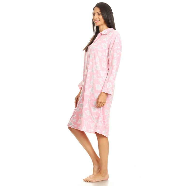Lati Fashion 100% Cotton Women Nightgown Sleepwear Pajamas Short Nightshirt