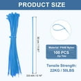 thumbnail image 2 of Cable Zip Ties Self-Locking Nylon Wire Tie Wraps Heavy Duty Cord Management Blue 12 Inch, 2 of 6