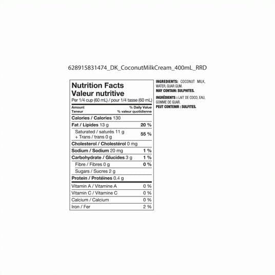 Delicious Kitchen Premium Coconut Cream, 400 mL