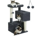thumbnail image 7 of Pefilos 31.5" Cat Tree Tower for Adult Cats, Stable Cute Sisal Cat Climb Holder Cat Condo for Indoor Cats Lamb, Dark Gray, 7 of 7