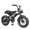 Green, variant on Retro Electric Bike for Adults, 16" Fat Tire eBike with Peak 1200W Motor Over 25 MPH, 48V 10.4Ah Battery Full Suspension Electric Motorcycle, Green