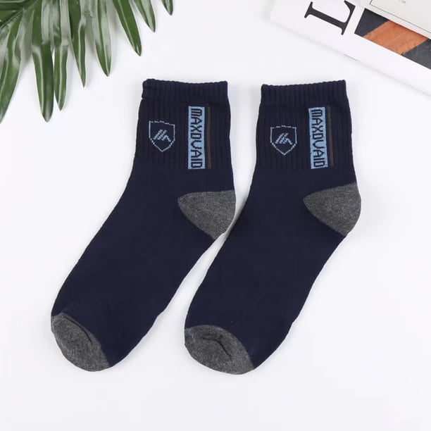 Calcetines de hombre de otoño e invierno de algodón, calcetines de tubo medio, calcetines deportivos, calcetines transpirables absorbentes de sudor para estudiantes