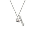 thumbnail image 2 of Delight Jewelry Love Heart with AB Crystal Silvertone Fearless Bar Charm Necklace, 23", 2 of 4