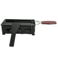 thumbnail image 4 of Nonstick Mini Grill Pan with Wooden Handle for Home Kitchen Barbecue and Cheese Grilling, 4 of 8