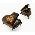 thumbnail image 2 of Gorgeous 30 Note Burl-Elm Music and Floral Theme Grand Piano Music Box - I’ll Always Love You (Not Whitney Houston), 2 of 2