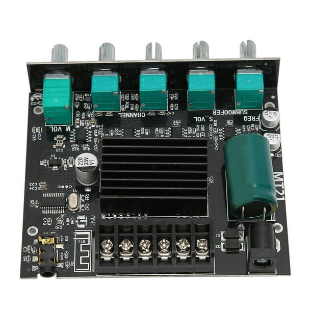 Tablero de Amplificadores, Protectable Ajustable 2.1 Subwoofer del canal de placa de Amplificador de Sonido para 15-100W 4-8 Ohmios de Ohmios