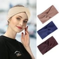 thumbnail image 1 of Années 1950 Style Moderne Femmes Élastiques Turban Bandeaux Tordus Cheveux Mignon Bande Accessoires-3pcs, 1 of 8