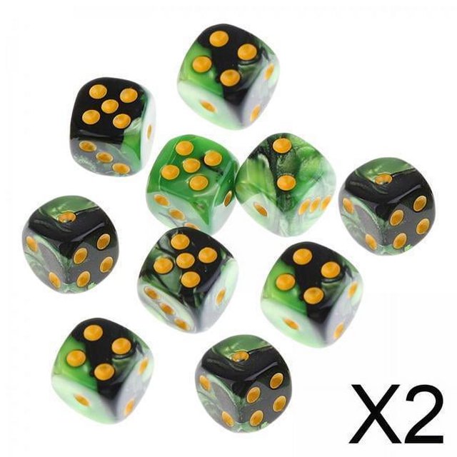 Dados de seis caras,Juego de dados de seis caras para la enseñanza de matemáticas,Dados acrílicos de 6 caras para juegos de casino,Dados de acrílico para juegos de rol,accesorios para