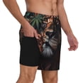 thumbnail image 2 of Daiia Lion Forest Crown Mens Swim Trunks Swim Shorts Quick Dry Swim Shorts with Mesh Lining Pockets-3X-Large, 2 of 9