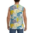 thumbnail image 4 of Goofa Cute Poodle Dog Printed Men's Sleeveless T-Shirt - Athletic Gym Workout Tank Top for Men - Moisture-Wicking, UPF 30+ Quick-Dry Muscle Tee-Small, 4 of 8